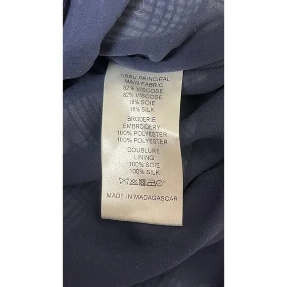 VANESSA BRUNO SILK BLEND FLORAL SEQUIN SHIFT DRESS 40 -6/8 - Picture 8 of 8